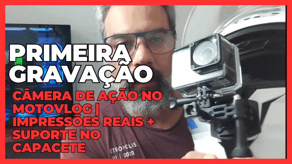 Minha Primeira Gravação com a Câmera de Ação: Motovlog em Movimento!